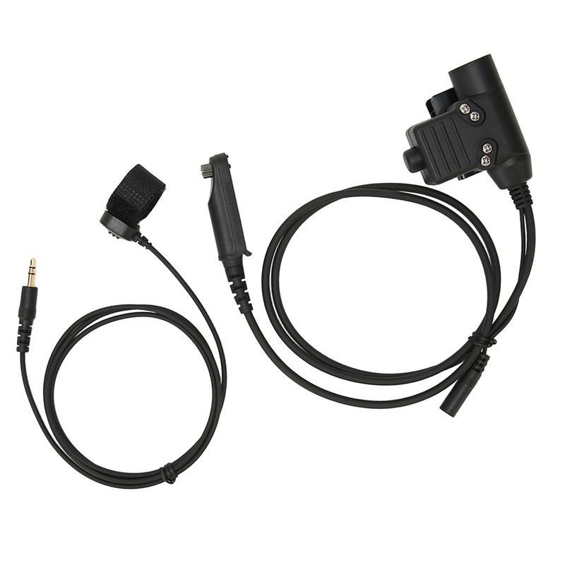 U94 PTT Adapter Cable Walkie Talkie Headset Adapter with Key