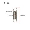 sourcing map Extended Tension Spring Wire Diameter 0.016", OD 0.16",