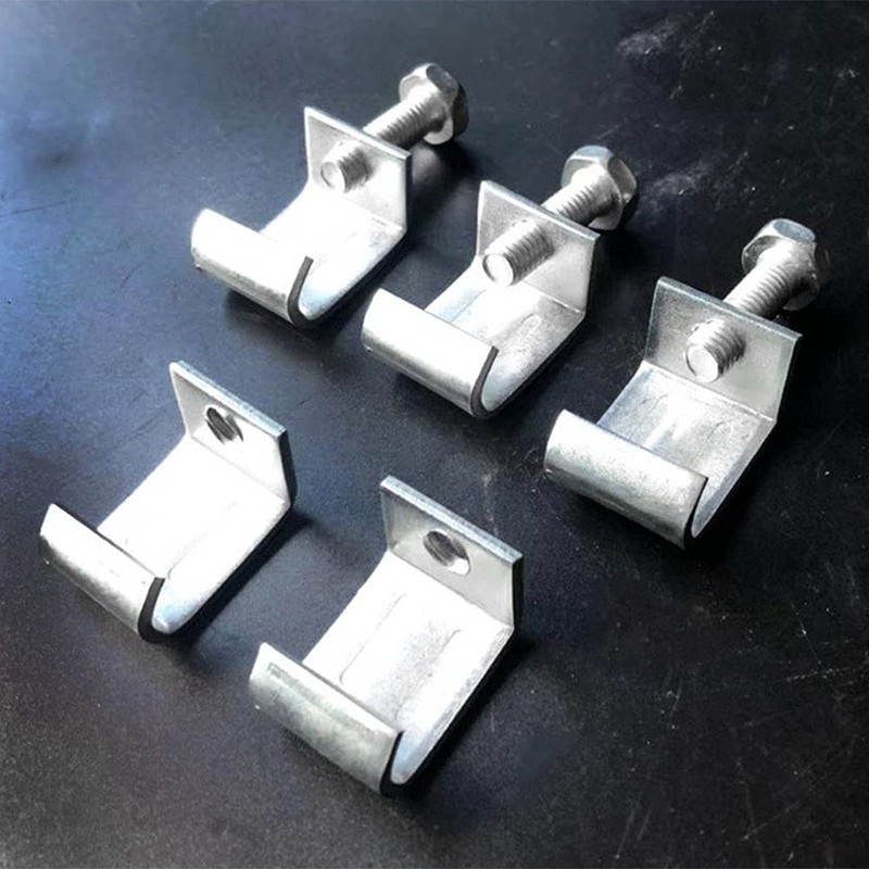 BOLWHAO 12 pcs Galvanized Steel Flange Clamp G Clamp Duct