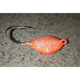 T&A Jigs 5PK TOG BLACKFISH  Orange Cracked   SHEEPSHEAD Ocean  Sweeper JIGS Tautog T&A  - 1oz
