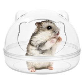 Hamster Sand Bathroom, Hamster Toilet Hamster Sand, Bathroom Sandpit Toilet Hamster, Hamster Sandpit Transparent, Hamster Dry Bath Container for Guinea Pigs, Mice, Gerbils (M)
