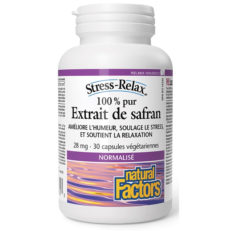 Saffron Extract 28mg, Stress Relax 30 Vcaps