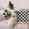 Black and White Checkered Classic Checkerboard Throw Pillow Covers Set