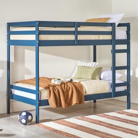 Walker Edison Modern Twin-Size Children's Bed Frame Bedroom, Twin-Size, Midnight Navy