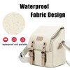Cwatcun Compact Camera Bag Case Canvas Leather Trim Compatible for