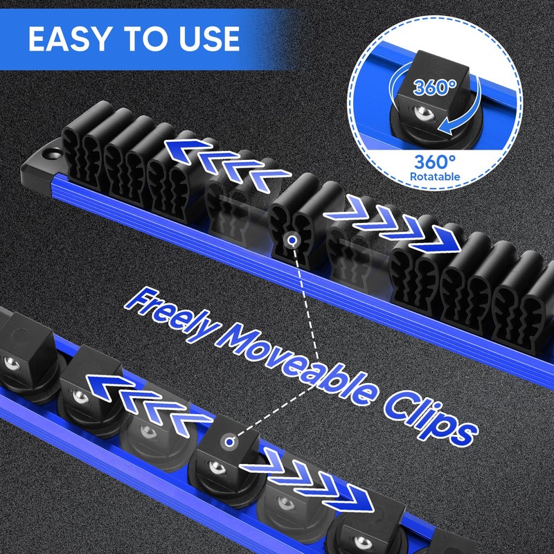 6 Piece Magnetic Tool Organizer Set, Holds Screwdrivers, Wrenches &