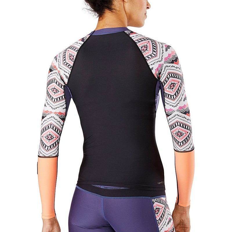 Dakine Damen Lycra kurz Flow Print Snug Fit Rash Guard