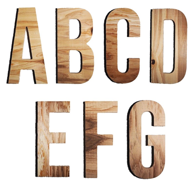 Japanese Wooden Alphabet Object, Extra Large 9.8 inches (25 cm)