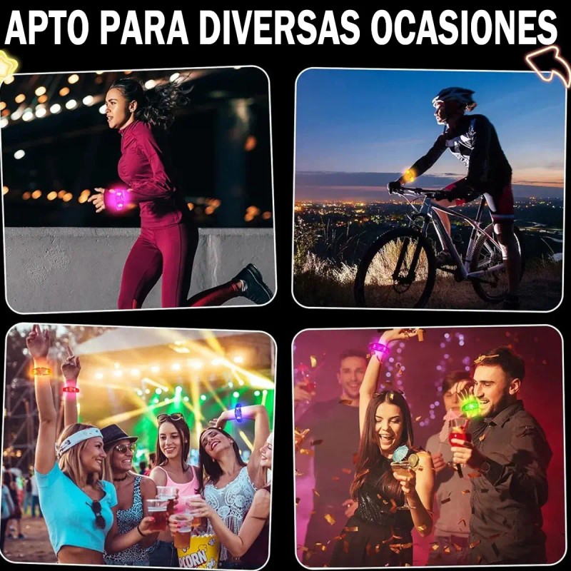 24pcs Pulseras Audioritmicas Concierto Para Fiesta Batucada