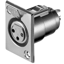 CABLEPELADO XLR Female | XLR Base Housing | XLR Female Microphone Connector | Solder Terminals | XLR Type | 3-Pin | Surface Mount Suitable | Grey