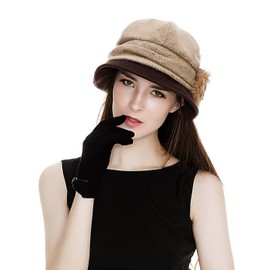 Comhats Wool 1920s Bell Hat Retro Fedora Hats for Women Classic Fishing Hats Winter - m