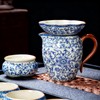 CmengAo Floral Ceramic Tea Pitcher - Classic Blue and White