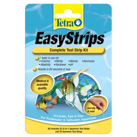 Tetra EasyStrips, Complete Aquarium Test Strips, Water Testing, 25 Count