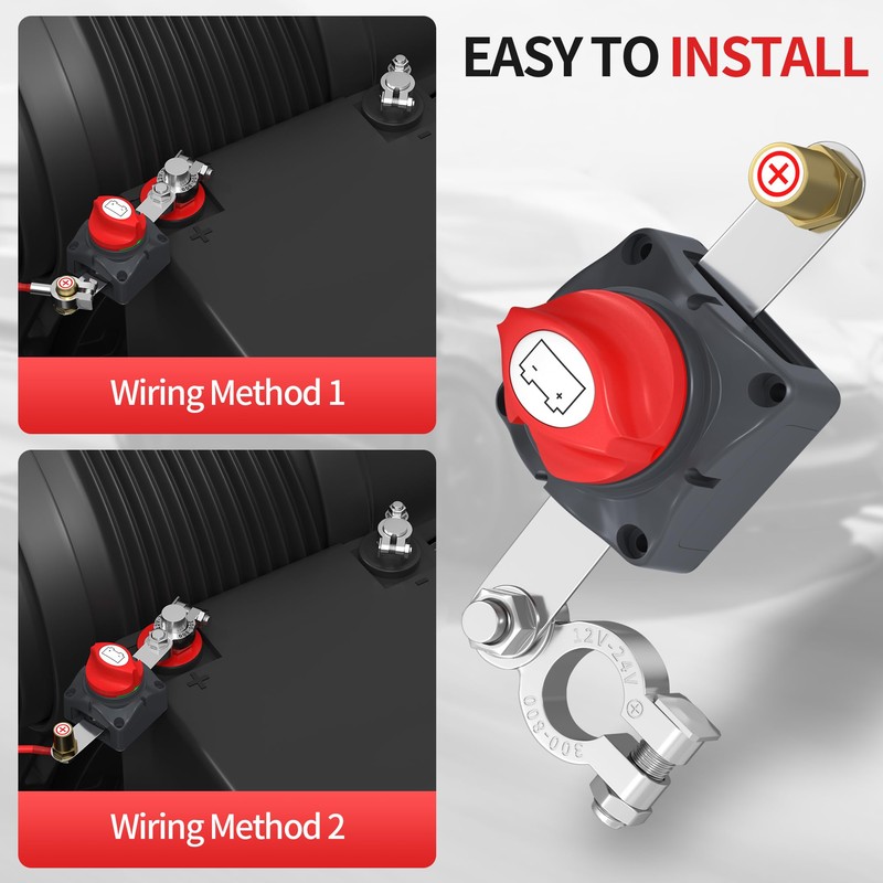 Top Post Battery Disconnect Switch 12V-48V Battery Disconnect Switch 12