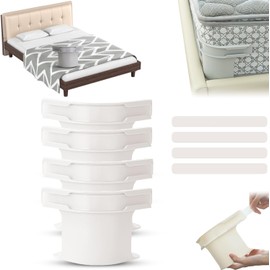 Nailmee Lock Sheet Holders - 4 Pack Bed Sheet Holder Corner Fitted Sheet Straps Fit All Mattress Size, Heavy Duty Bed Sheet Holder Easy Installation (White)