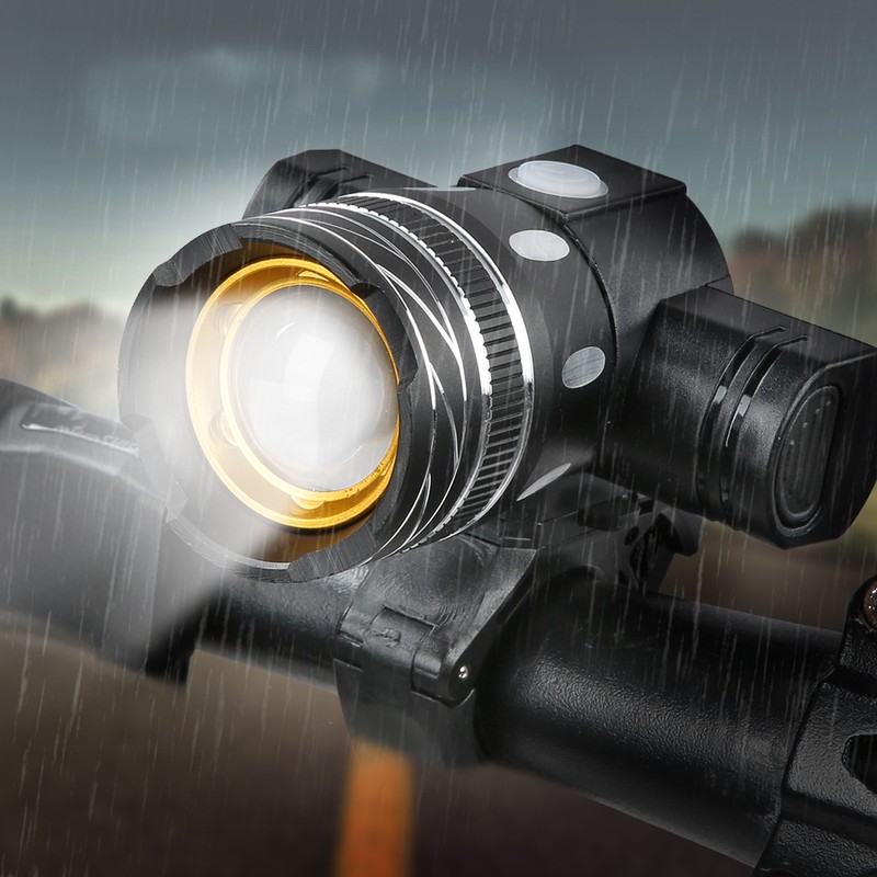 Mountain Bike Light Bicycle USB Rechargeable Headlight Rainproof Night Riding