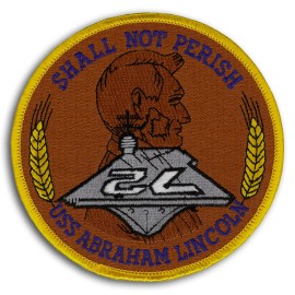 US Navy CVN-72 USS Abraham Lincoln Aircraft Carrier Ship Crest Patch