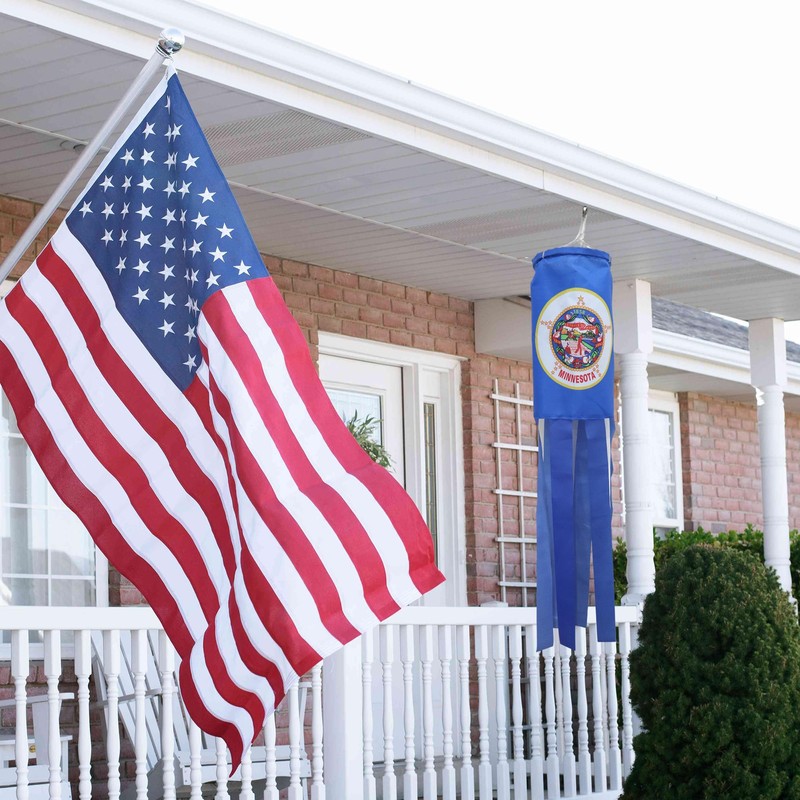 WindSock Flag 2 Pack,Stripes Wind Socks For Yard And Garden