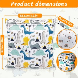 SZSMW Wäschebeutel Kindergarten - Nasstasche Schwimmsachen, Geeignet Für Den Transport in Schul- Oder Kita-Rucksäcken Oder Kinderwagentaschen (Dinosaurier)