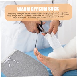 Baluue 3pcs Warm Men Women Socks Cast Cover Gypsum Foot Cover Toe Warmer Protector