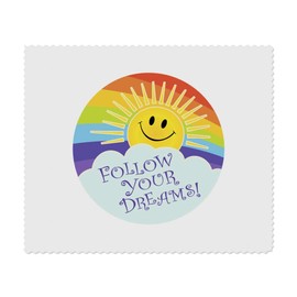 2 x 'Folgen Sie Ihren Träumen' Mikrofaser-Objektiv- / Brillenreinigungstücher (LC00028861)