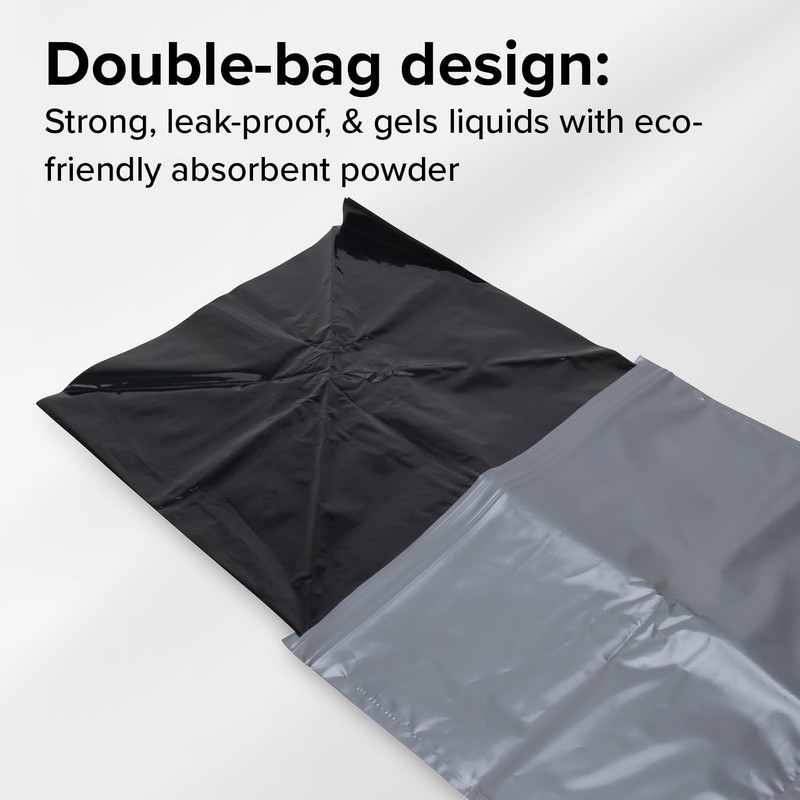 Camco Toilet Waste Bags - Features a Biodegradable Powder &