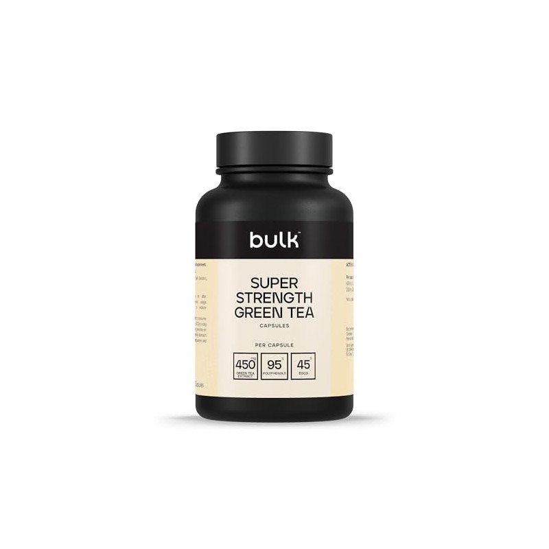 Bulk Super Strength Green Tea Capsules, Pack of 90, 450