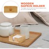 Cabilock Wood Napkin Storage Rack for Table Stylish Napkin Dispenser