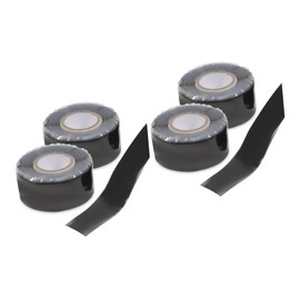 TEHAUX 2sets Rubber Tape Self Fusing Water Sealing Tape Black for Pipe Repair 30mm x 10m for Plumbers 2pcs*2