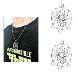 SING F LTD 50PCS Dreamcatcher Charms Pendants DIY Craft Jewelry Making Decorations Ornaments for Bracelet Necklace Keychain Crafting Findings Accessories, 27x34mm, Metal, No Gemstone