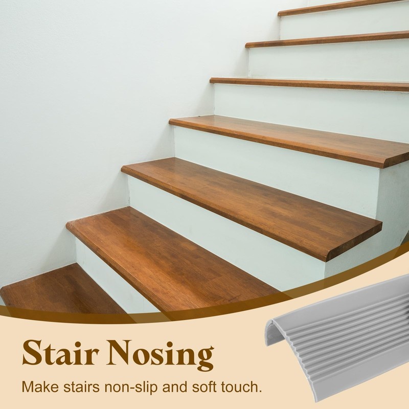 uxcell Stair Nosing, 9.8 ft (2 x 1 Inch) Vinyl