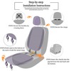 Pirador Sparkly Rhinestone PU Leather Car Seat Covers Front Seats