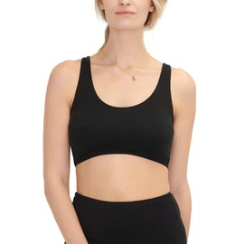 HATCH - The Skin to Skin Bra - Seamless Maternity Bra - Nursing-Friendly, Wireless, Comfortable Sleep Bra with Ballet Neckline - Soft, Stretchy Cotton Material - Black