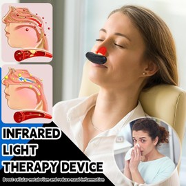 RespiRelief Red Light Therapy, Infrared Light Therapy, Physiotherapy Nasal Soothing Device for Nose Nasal Clearing Device