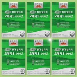 Korea Eundan Vegetable Pure Altige Omega-3 Memory Plus 60 tablets x 6 boxes (35776103) / 고려은단 식물성 퓨어 알티지 오메가3 기억력 플러스 60정 x 6박스 (35776103)