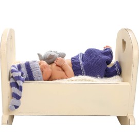 Matissa Newborn Baby Girl/Boy Crochet Knit Costume Photography Prop Hats Outfits, Cutie Angel, 0 - 12