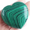 AWARDSEN 60 mm Malachite Large Heart Crystals Gemstones Gifts for