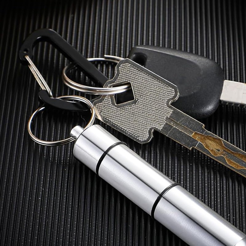Pocket Toothpick Holder Waterproof Aluminium Alloy Toothpick Box Metal Pill