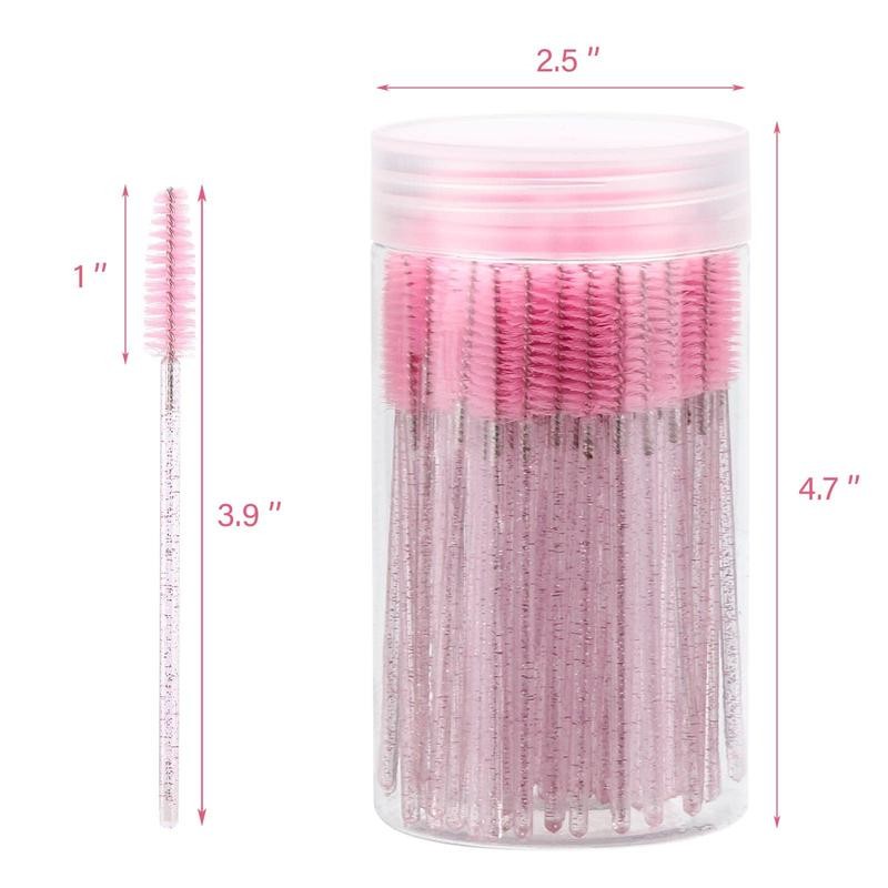 100PCS Disposable Mascara Wands Eyebrow Spoolie Brushes for Lash Extensions
