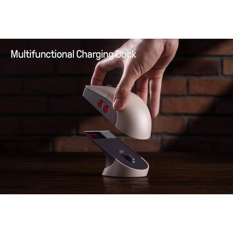 8Bitdo Retro R8 Mouse with Charging Dock, PAW 3395 Optical