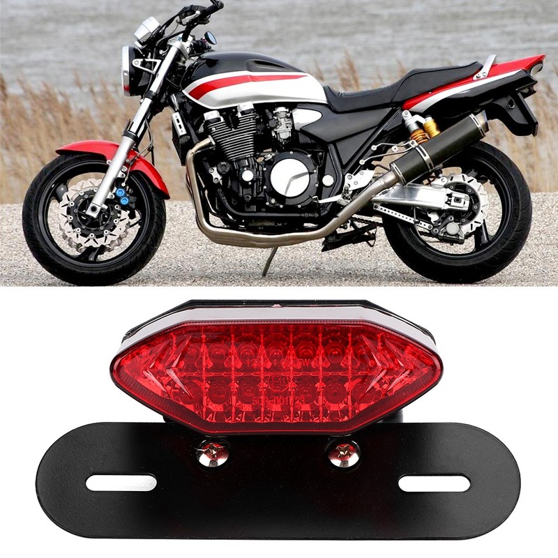 Universal Vintage Motorcycle LED Tail Light Turn Signal Lamp Taillight