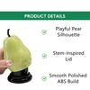1 Pcs Pear Shaped Green Fruit Toothpick Holder 4.6 Inches