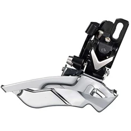Ammaco Microshift FD-M852 Bike Front Derailleur Mech 2 x 10 Speed 40/28T - 36/26T MTB Dual Pull Silver