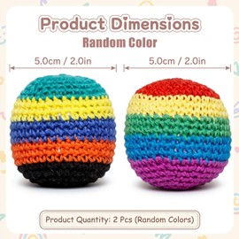 GETFACAI 2 PCS Footbag, Juggling Balls Set, Outdoor Games, Portable Entertainment for Gatherings and Travel, Assorted Colours and Styles, Group Play and Solo Practice