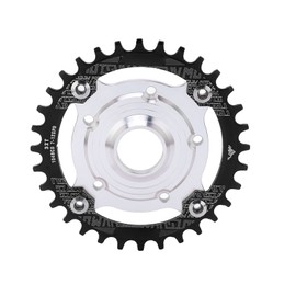 104 BCD 32T Chainring 104BCD Sprocket Adapter 32T Positive Negative Tooth Plate Conversion Base Kit for Tongsheng Mid Drive Motor Black