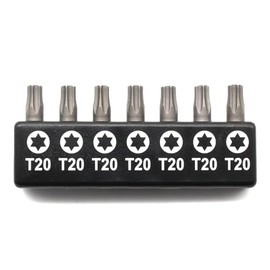 TMAX 7pc 1 Inch T20 Torx Bit Set - Quick Change Star Driver Bits for T20 (T-20) Screws and Heads