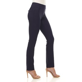 Rekucci Women's Ease into Comfort Stretch Slim Pant (8, Navy)