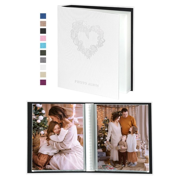 Miaikoe Small Photo Album 6x4 52 Pockets 2 Packs, Slip