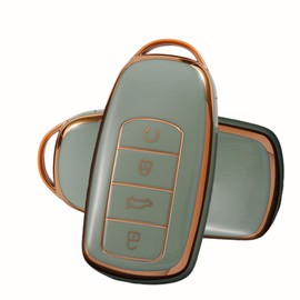 ATFIGII Key Fob Cover Compatible With Chery Omoda 5 Tiggo 7 Tiggo 8 Tiggo 8 Pro for Jaecoo 7 Key Protector Cover Case TPU Key Holder 4 Buttons A Green