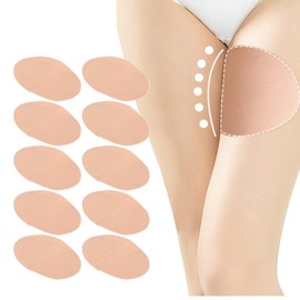 Brrnoo Thigh Friction Pad, Anti Chafing Sticker Paste Inner Thigh Anti Wear Patch, Disposable Elastic Breathable Wearable Inner Thigh Prevent Chafing Sticker for Calf Knee 10pcs